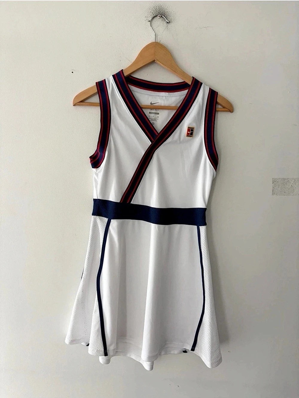 Nike NikeCourt Dri-FIT Tennis Dress White & Blue Size Small